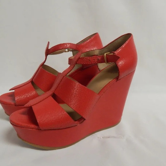 Marc By Marc Jacobs Red Leather wedges sz38 - Picture 9 of 12